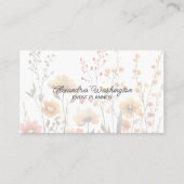 QRコード付きカントリー・ワイルドフラワー 名刺 (正面)