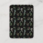 QRコード付きクリスマスRSVP |金色の緑 エンクロージャーカード (裏面)