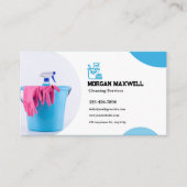 QRコード付きクリーニングサービス名刺 名刺 (正面)