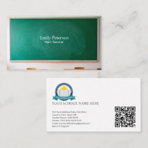 QRコード付きグリーンシャルボードスクール先生