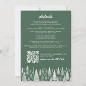 QRコード付きグリーンマウンテン結婚式招待状 招待状 (裏面)