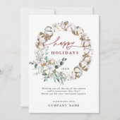 QRコード付きコットンフラワービジネスホリデーカード シーズンカード (正面)