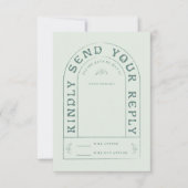 QRコード付きサンミゲルウェディングRSVPカード 出欠カード (正面)