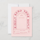 QRコード付きサンミゲルウェディングRSVPカード 出欠カード (正面)