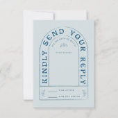 QRコード付きサンミゲルウェディングRSVPカード 出欠カード (正面)