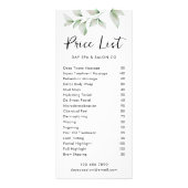 QRコード付きシンプル植物園価格リスト ラックカード (正面)