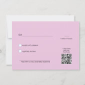 😍 QRコード付きシンプルMeadow開花RSVPカード 招待状 (裏面)