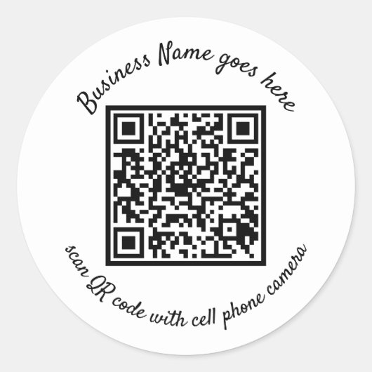 QRコード付きシール ラウンドシール (正面)