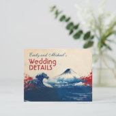 QRコード付きジャポネスク調和と富士 エンクロージャーカード (スタンド正面)