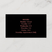 QRコード付きスタイリストブラックバラ金ゴールド名刺 名刺 (裏面)