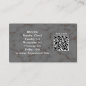 QRコード付きスタイリスト大理石フォト名刺 名刺 (裏面)