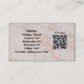 QRコード付きスタイリスト大理石フォト名刺 名刺 (裏面)