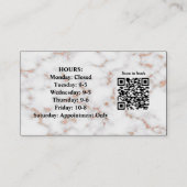 QRコード付きスタイリスト大理石フォト名刺 名刺 (裏面)