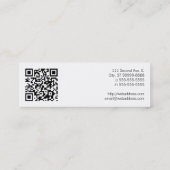 QRコード付きスワロー(レタープレススタイル) スキニー名刺 (裏面)