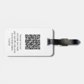 QRコード付きセントルイス・フライヤーの精神 ラゲッジタグ (裏面横)