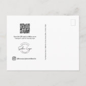 QRコード付きソーシャルメディアビューティーサロン販促グッズ ポストカード (裏面)