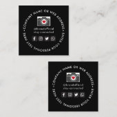 QRコード付きソーシャルメディアフォロワー スクエア名刺 (正面/裏面)