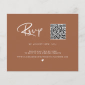 QRコード付きテラコッタ風フォトRSVPカード (正面)