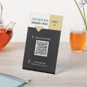 QRコード付きデジタルメニュー台紙 台座サイン (インサイチュ)