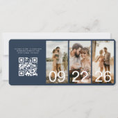 QRコード付きデスティネーション・ウェディング搭乗券 (裏面)