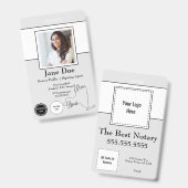 QRコード付きニューヨーク公証人公式バッジの州 バッジ (正面＆裏面)