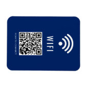 QRコード付きネイビーWiFiマグネット マグネット (横)