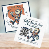 QRコード付きネバダ公証人おもしろいプロフェッショナル スクエア名刺