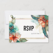 QRコード付きハイビスカスセレナーデパラダイス 出欠カード (正面)