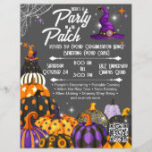 QRコード付きハロウィン・イベント告知チラシ(編集可能) チラシ (正面)