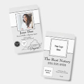 QRコード付きバージニア公証人パブリックバッジの州 バッジ (表裏)