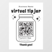 QRコード付きバーチャルヒントJAR ウィンドウサイン (シート)
