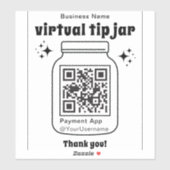 QRコード付きバーチャルヒントJAR シール (シート)