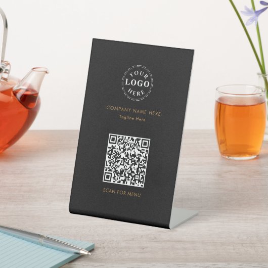 QRコード付きパーソナライズされた台座標識 台座サイン (インサイチュ)