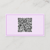QRコード付きパーソナライズドパープルビジネスカード 名刺 (裏面)