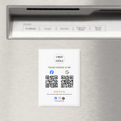 QRコード付きビジネスソーシャルレビュー マグネット (インサイチュ (食洗機))