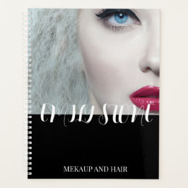 QRコード付きビジネスフォト白黒プランナー プランナー手帳