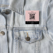 QRコード付きピンクブラック公証人ブランディング 缶バッジ (インサイチュ)