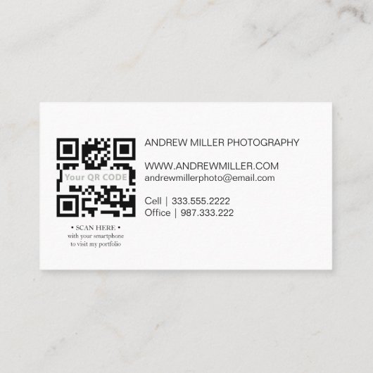 QRコード付きフォト名刺 名刺 (裏面)