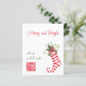 qrコード付きフライヤーとクリスマス販売カスタム (スタンド正面)