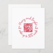 qrコード付きフライヤーとクリスマス販売カスタム (正面/裏面)