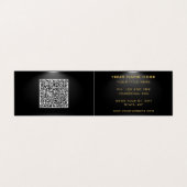 QRコード付きブラックと金ゴールドの名刺 名刺 (外部フラット)