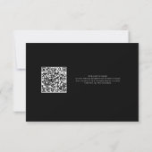 QRコード付きブラックセージウェディングサンクスカード (裏面)