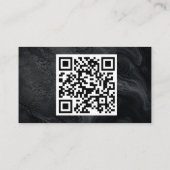 QRコード付きブラックマーブルビジネスカード 名刺 (裏面)