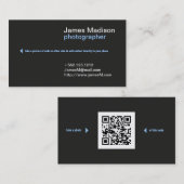 QRコード付きプロフェッショナル写真名刺 名刺 (正面/裏面)