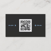 QRコード付きプロフェッショナル写真名刺 名刺 (裏面)