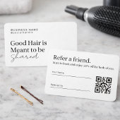 QRコード付きヘアサロン紹介ビジネスカード 名刺