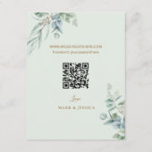 QRコード付きベトナムユーカリWedding Thiệp Mời (裏面)