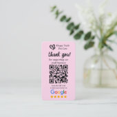 QRコード付きペットケアGoogleレビュー依頼カード 名刺 (スタンド正面)