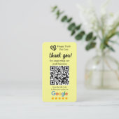QRコード付きペットケアGoogleレビュー依頼カード 名刺 (スタンド正面)