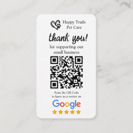 QRコード付きペットケアGoogleレビュー依頼カード 名刺